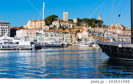 Port of Cannes and boats at the French Riviera Port of Cannes and boats at the French Riviera 103631498