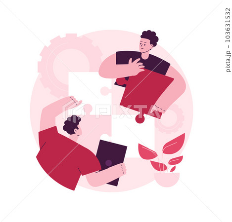 Collaboration abstract concept vector illustration. Working team collaboration, enterprise cooperation, colleagues mutual assistance, business meeting, effective communication abstract metaphor. Collaboration abstract concept vector illustration. Working team collaboration, enterprise cooperation, colleagues mutual assistance, business meeting, effective communication abstract metaphor. 103631532