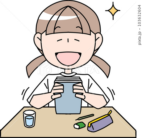勉強を終えた女子 勉強を終えた女子 103632604