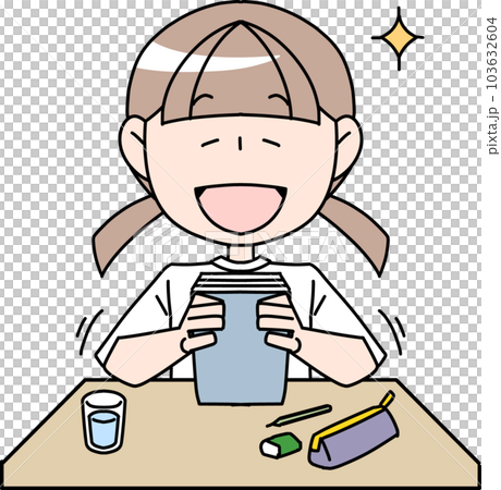 勉強を終えた女子 勉強を終えた女子 103632604