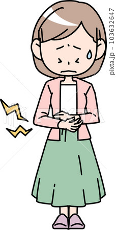 腹痛の女性 腹痛の女性 103632647