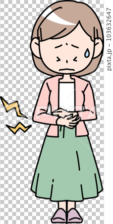 腹痛の女性 腹痛の女性 103632647