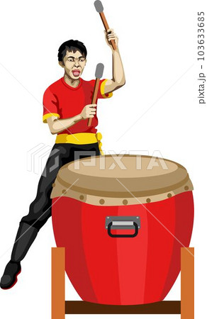 Chinese Traditional Drum Player Chinese Traditional Drum Player 103633685
