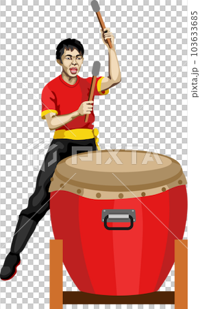 Chinese Traditional Drum Player Chinese Traditional Drum Player 103633685