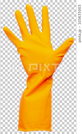 Protective rubber glove. Protective rubber glove. 103635003