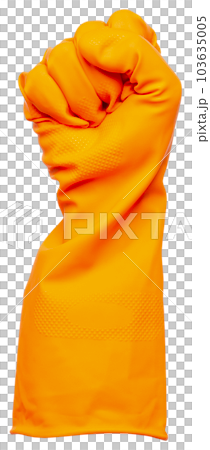 Protective rubber glove. Protective rubber glove. 103635005