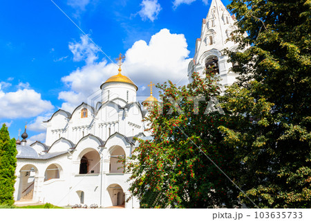 Intercession cathedral of Intercession (Pokrovsky) convent in Suzdal, Russia. Golden ring of Russia 103635733