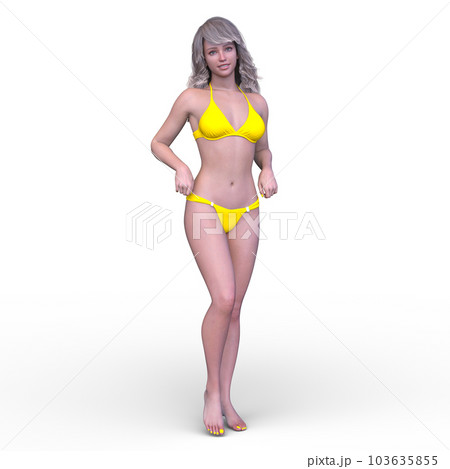 ビキニ姿の女性のイラスト素材 [103635855] - PIXTA