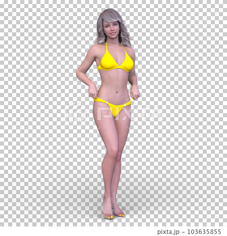 ビキニスタイルの女性イラスト ビキニスタイルの女性イラスト 女性 水着 ビキニ セクシーの