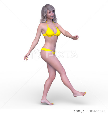 ビキニスタイルの女性イラスト ビキニスタイルの女性イラスト 女性 水着 ビキニ セクシーの
