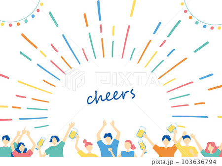 乾杯を楽しむ人達 乾杯を楽しむ人達 103636794