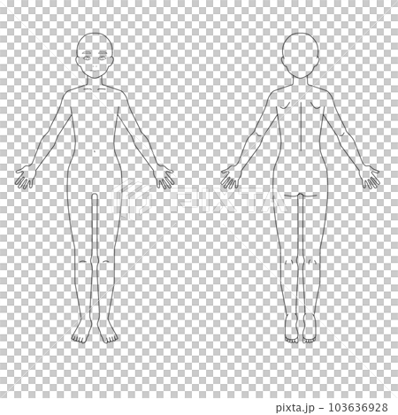 全身シェーマ図 顔有り 全身シェーマ図 顔有り 103636928
