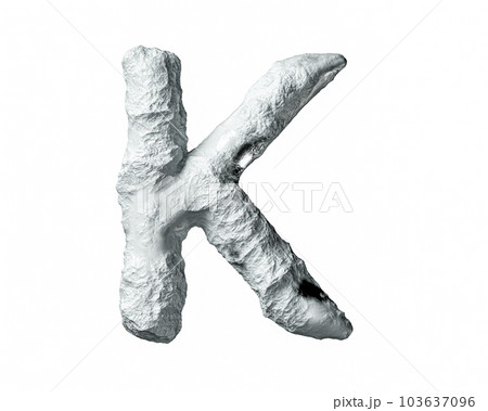 Letters made of rock and clay 103637096