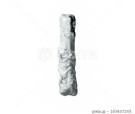 Letters made of rock and clay 103637205