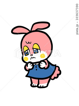 レトロなウサギさん（悩み） 103637390