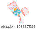 日焼け止め夏のコスメ、美白用イラスト 103637584