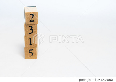 木のブロック　数字　Number　2315 103637808