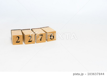 木のブロック 数字 Number 2276 木のブロック 数字 Number 2276 103637844