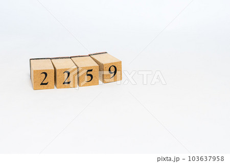 木のブロック　数字　Number　2259 103637958