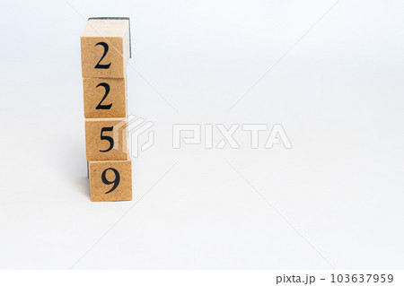 木のブロック　数字　Number　2259 103637959