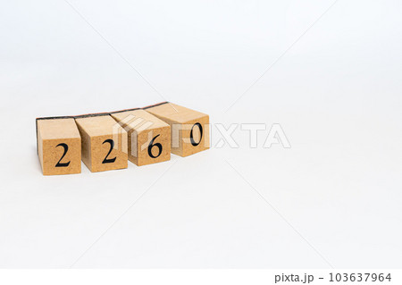 木のブロック　数字　Number　2260 103637964