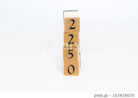 木のブロック 数字 Number 2250 木のブロック 数字 Number 2250 103638035