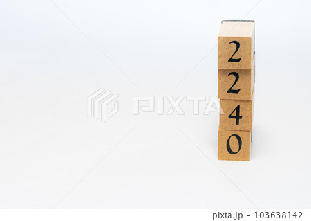 木のブロック　数字　Number　2240 103638142