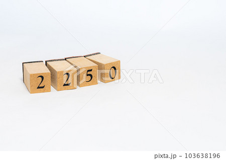 木のブロック　数字　Number　2250 103638196