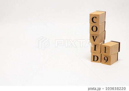 木のブロック　英単語　COVID-19 103638220