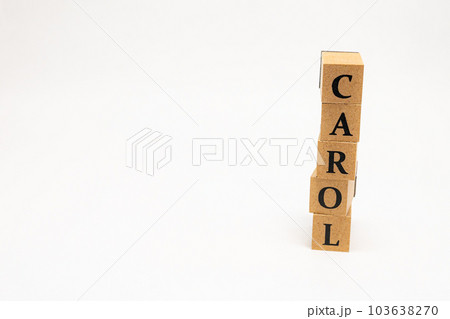 木のブロック　英単語　CAROL 103638270