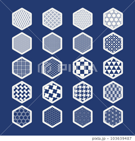 和柄シールアイコン（六角形） 103639487