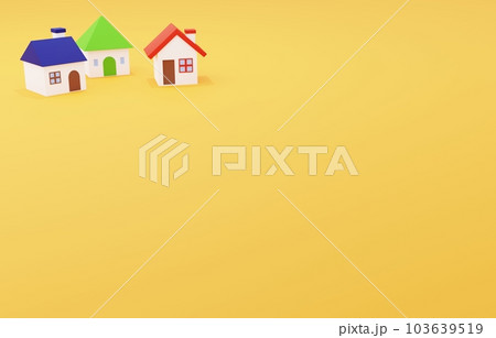 3D素材_かわいい家 3D素材_かわいい家 103639519