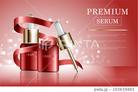 Hydrating facial serum for annual sale or festival sale. blue and gold serum mask bottle isolated on glitter particles background. Graceful cosmetic ads, illustration. Hydrating facial serum for annual sale or festival sale. blue and gold serum mask bottle isolated on glitter particles background. Graceful cosmetic ads, illustration. 103639865