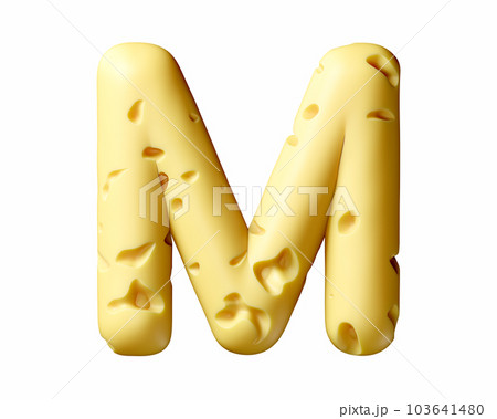 Letters made of cheese Letters made of cheese 103641480