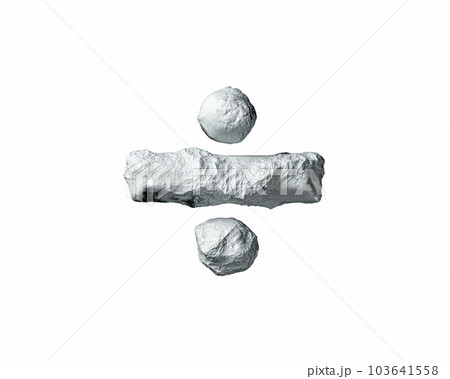 Symbols made of clay and rock Symbols made of clay and rock 103641558
