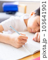 子供の勉強をみる母親 103641901