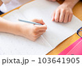 子供の勉強をみる母親 103641905