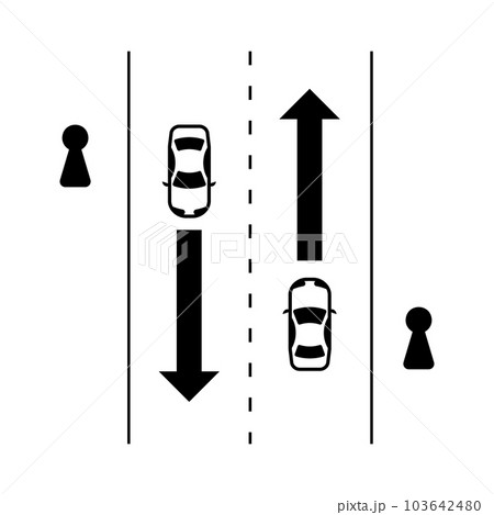 自動車は右側通行ですのイラスト素材 [103642480] - PIXTA