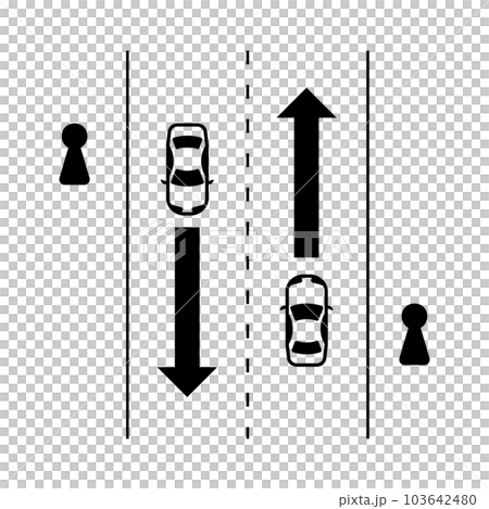 自動車は右側通行です 自動車は右側通行です 103642480