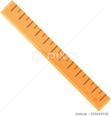 bright vector illustration of a wooden ruler, school and office supplies, back to school bright vector illustration of a wooden ruler, school and office supplies, back to school 103644330