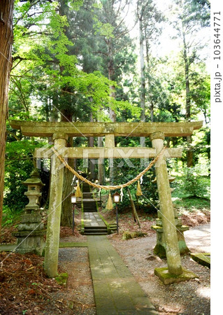 【白河市　境内に白河関跡がある「白河神社」鳥居】 103644771