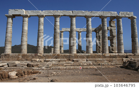 Temple of Poseidon, Attica peninsula, Greece 103646795