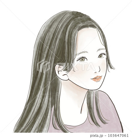 笑顔の女性イラスト 103647061