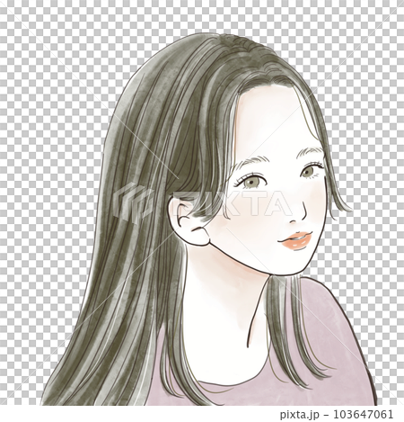 笑顔の女性イラスト 103647061