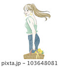 ポニーテールの女性イラスト ポニーテールの女性イラスト 103648081