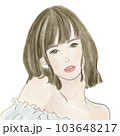 正面を向く女性イラスト 正面を向く女性イラスト 103648217