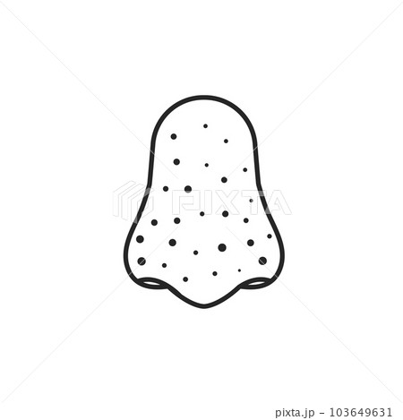 Nose blackheads icon of acne comedone pores 103649631