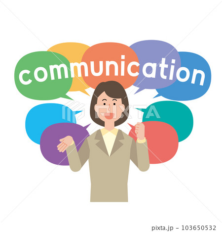 コミュニケーションをとる女性 103650532