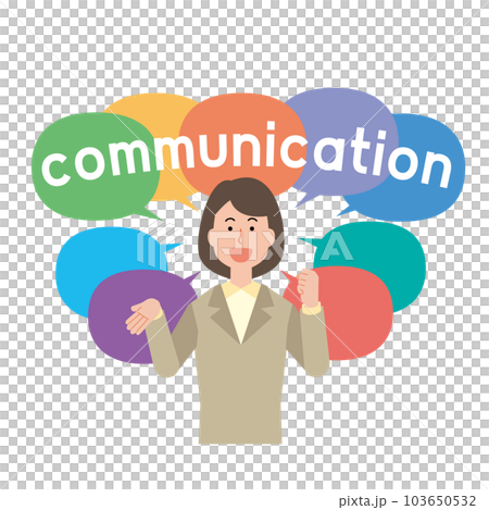 コミュニケーションをとる女性 103650532