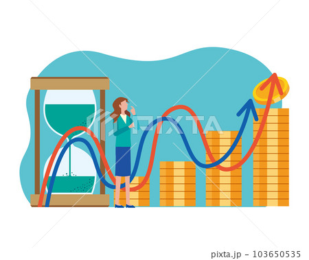 インデックス投資のイメージイラスト 103650535